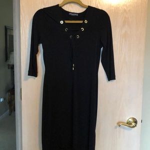 Basic black shift dress